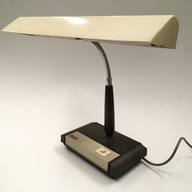 LAMP, Desk Light - Fluro Style, Cream Grey